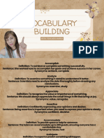 VOCABULARY BUILDING by T. Maria
