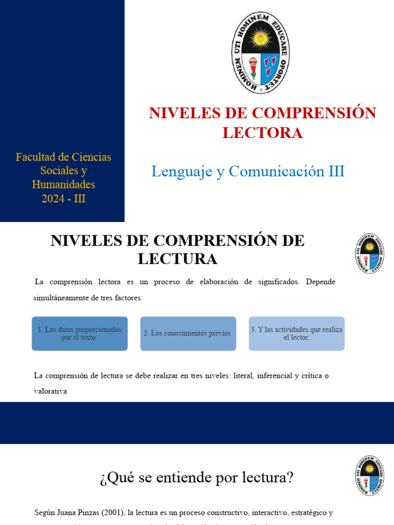 Niveles de Comprensión de Lectura - 2023 | Descargar gratis PDF ...