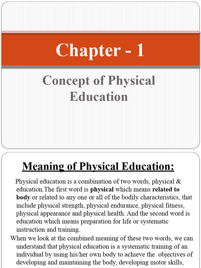 Chapter 1 | Download Free PDF | Physical Education | Physical Fitness