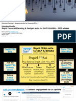 Introduction To Rapid Financial Planning & Analysis For SAP S4HANA Using SAP Analytics Cloud