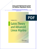 (Download PDF) Galois Theory and Advanced Linear Algebra 1St Edition Rajnikant Sinha Online Ebook All Chapter PDF