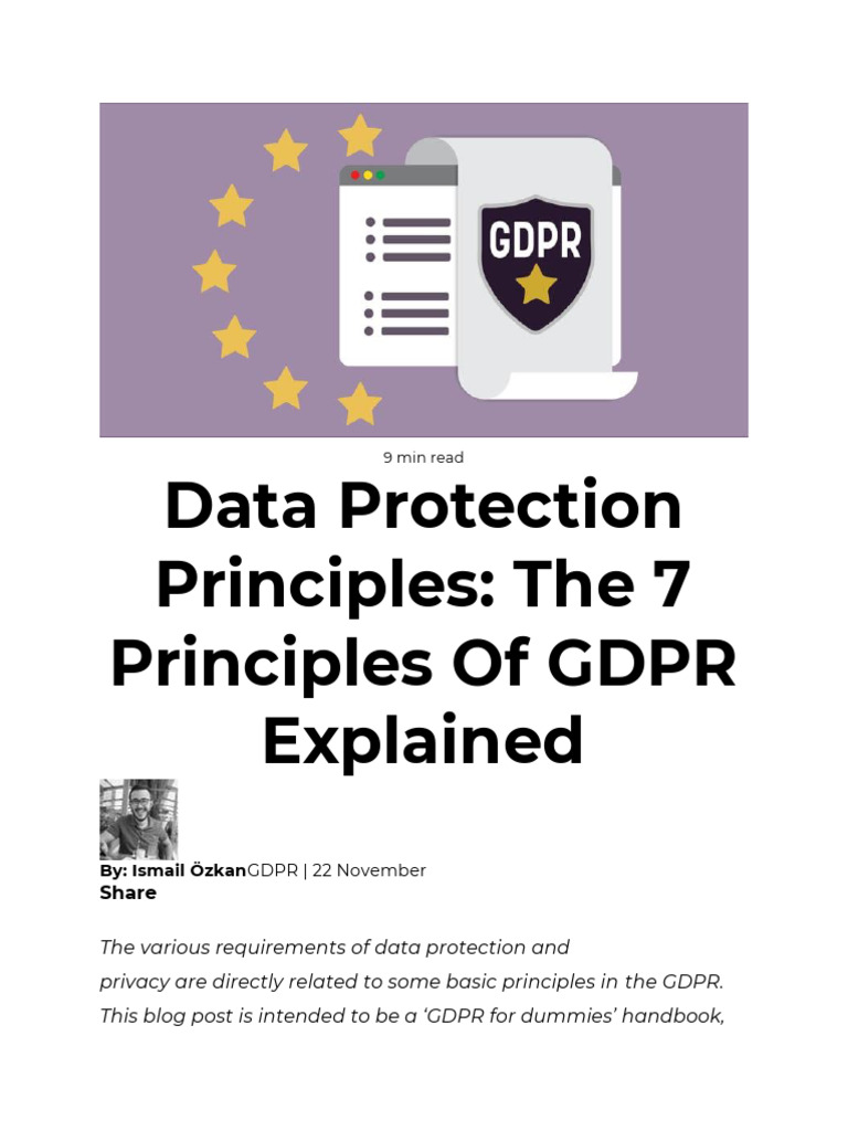 7 Key GDPR Principles Explained | PDF | Information Security | Data
