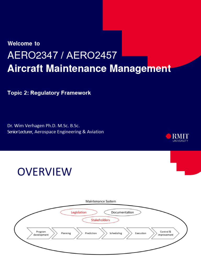 Aircraft Maintenance Regulatory Framework | PDF | Regulatory Compliance ...