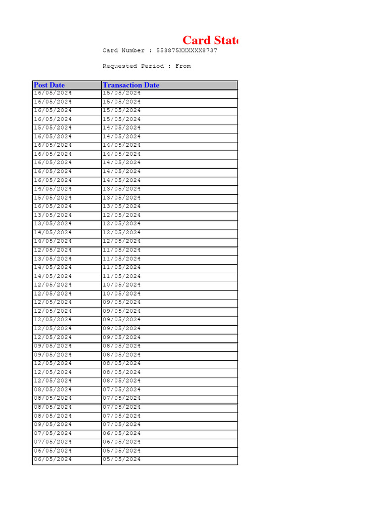 SME Business Credit Card Statement | PDF | Payments | Trade