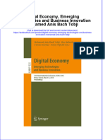 [Download pdf] Digital Economy Emerging Technologies And Business Innovation Mohamed Anis Bach Tobji online ebook all chapter pdf 