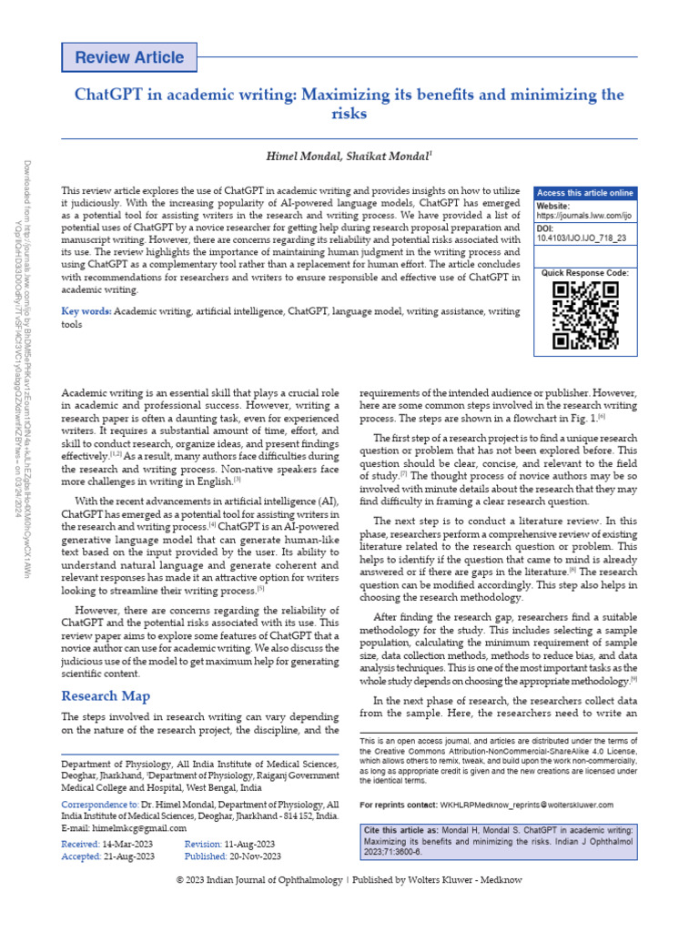 Chatgpt in Academic Writing Maximizing Its.6 | PDF | Artificial ...