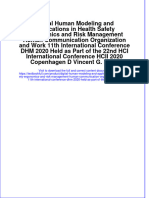 [Download pdf] Digital Human Modeling And Applications In Health Safety Ergonomics And Risk Management Human Communication Organization And Work 11Th International Conference Dhm 2020 Held As Part Of The 22Nd Hci In online ebook all chapter pdf 