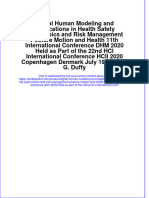 [Download pdf] Digital Human Modeling And Applications In Health Safety Ergonomics And Risk Management Posture Motion And Health 11Th International Conference Dhm 2020 Held As Part Of The 22Nd Hci International Conf online ebook all chapter pdf 
