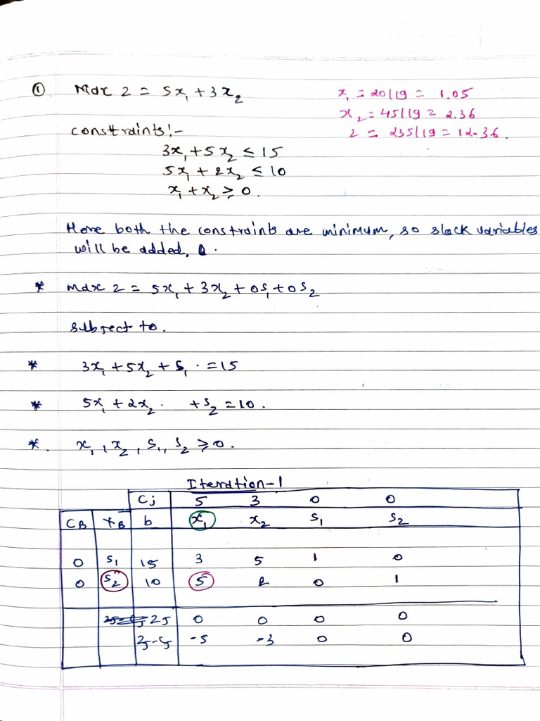 Simplex Method Numerical of QC | PDF