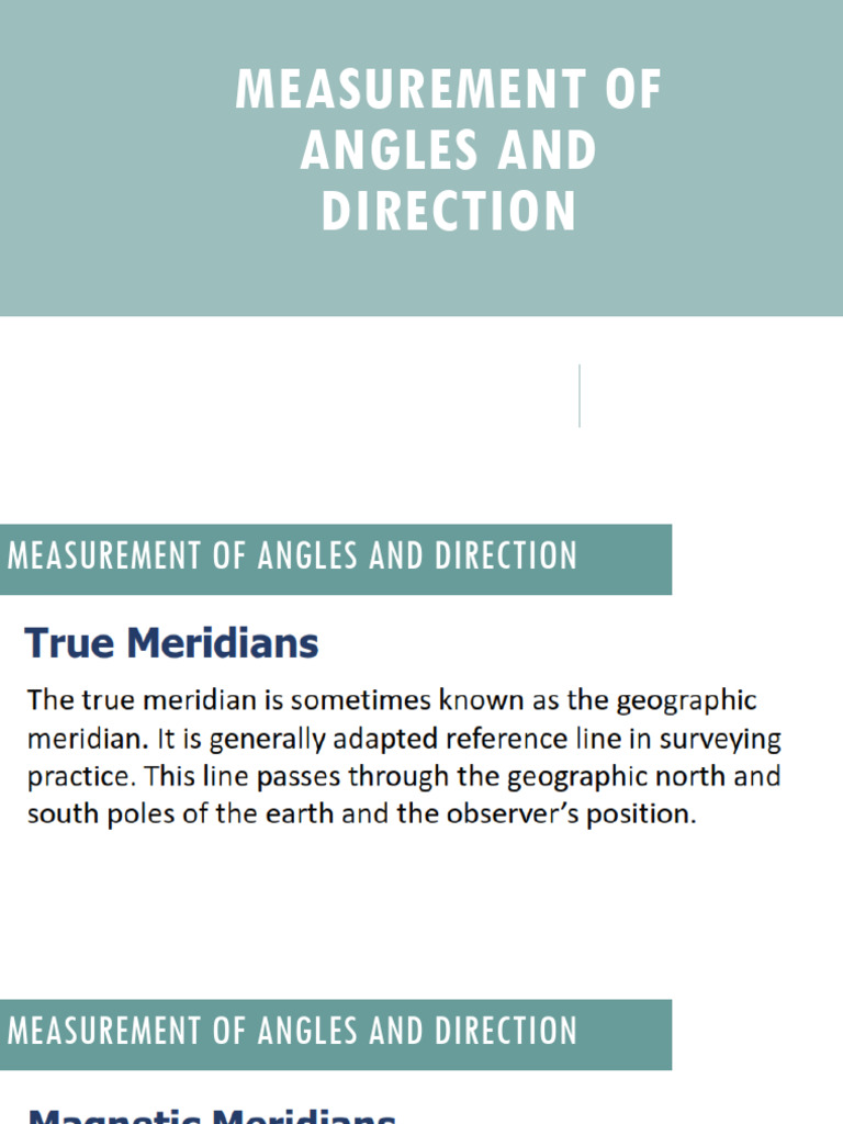 Angle and Direction Measurement Guide | PDF | Science & Mathematics