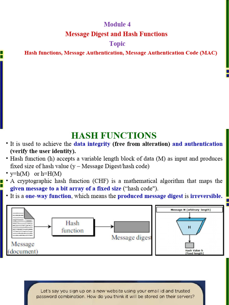 Understanding Hash Functions and MACs | PDF | Cryptography | Key ...