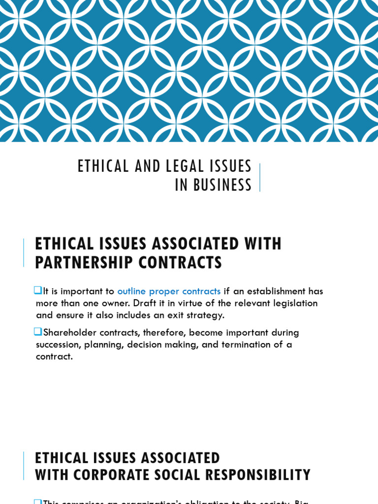 Legal and Ethical Issues in Business | PDF | Trademark | Employment
