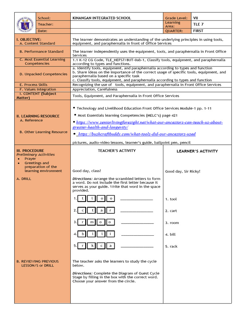 Front Office Tools and Equipment Guide | PDF | Learning | Credit Card