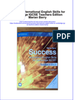 (Download PDF) Success International English Skills For Cambridge Igcse Teachers Edition Marian Barry Online Ebook All Chapter PDF