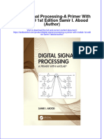 [Download pdf] Digital Signal Processing A Primer With Matlab 1St Edition Samir I Abood Author online ebook all chapter pdf 