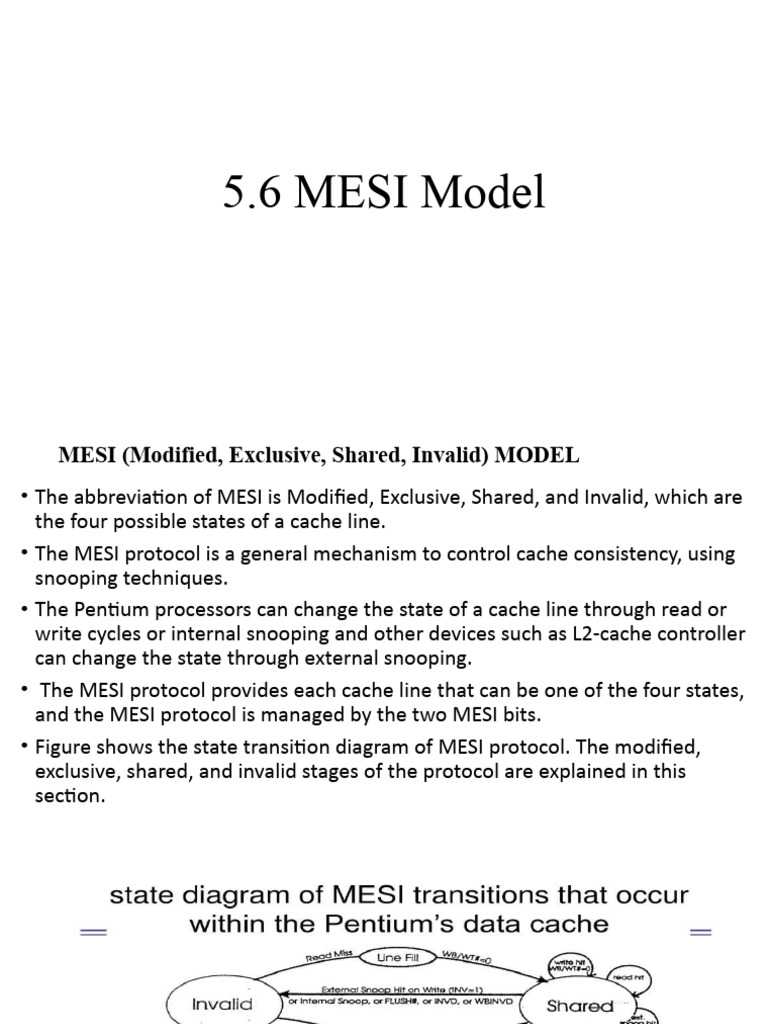 MESI Protocol State Diagram Explained | PDF