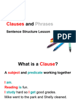 Clauses and Phrases Lesson