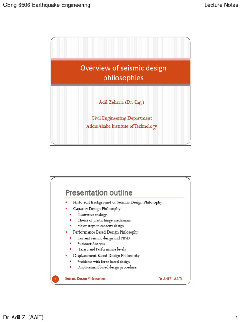 Seismic Design Philosophies Overview | PDF | Earthquake Engineering ...