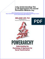 [Download pdf] Powerarchy Understanding The Psychology Of Oppression For Social Transformation Melanie Joy online ebook all chapter pdf 