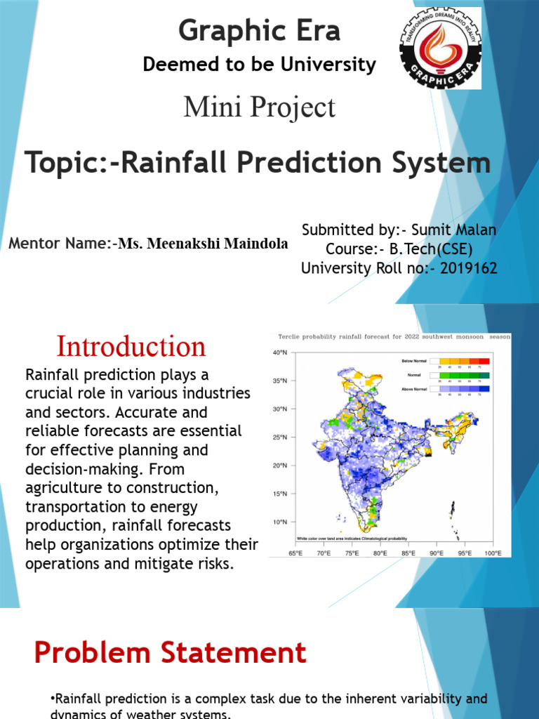 Rainfall Prediction System Project | PDF | Statistical Classification ...
