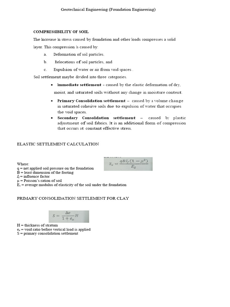 Soil Compressibility and Settlement Analysis | PDF | Building ...