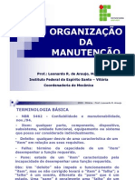 Organização Da Manutenção (Modo de Compatibilidade)