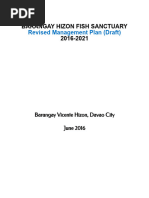 BARANGAY HIZON FISH SANCTUARY Revised Management Plan (Draft) 2016-2021