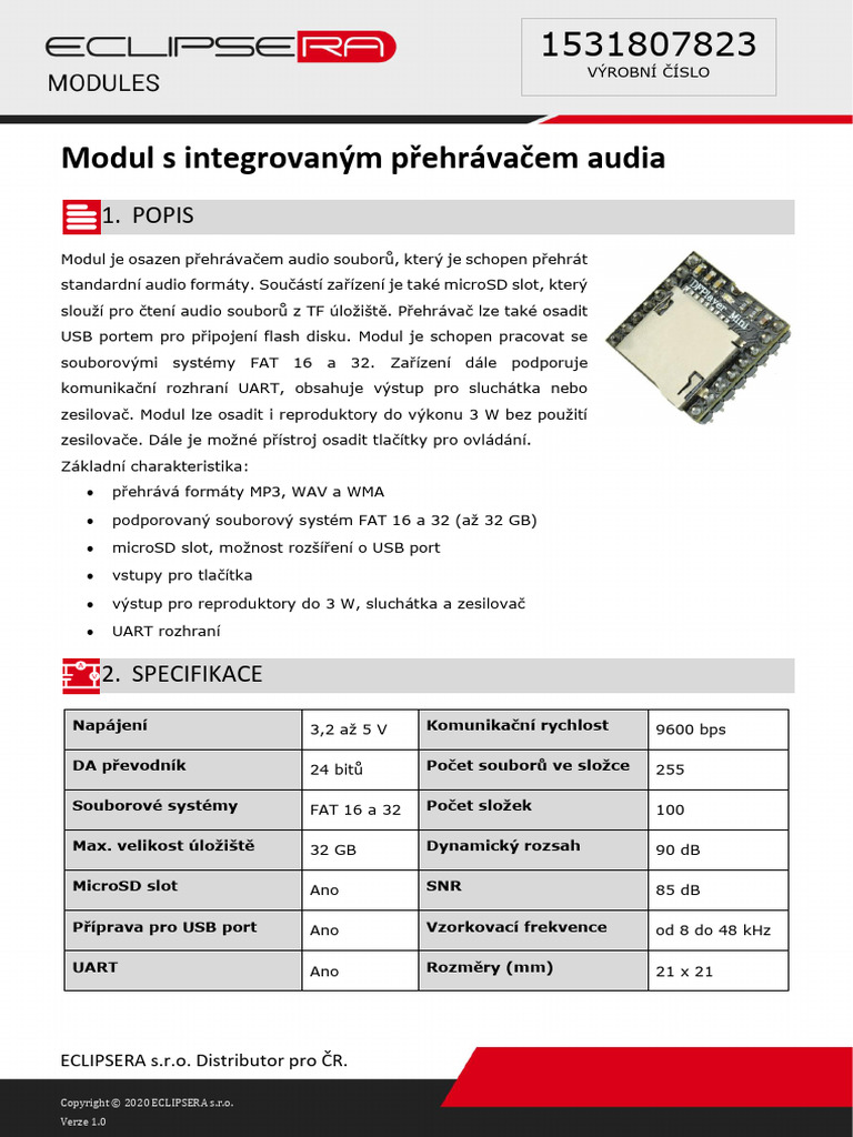 DFPplayer Modul | PDF