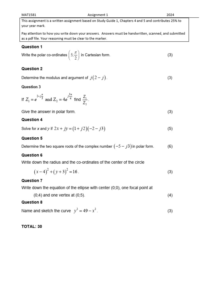 2024 MAT1581 Assignment 2 | PDF | Teaching Methods & Materials