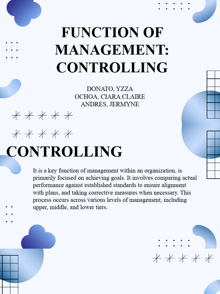 Controlling | PDF | Goal | Disciplines