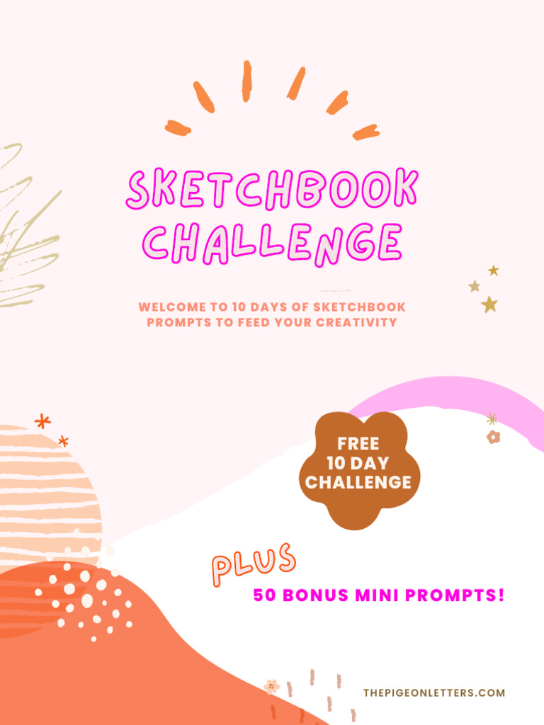 Sketchbook challenge 10 days plus 50 mini prompts lm