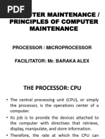 Computer Maintenance-Processors