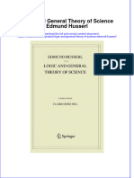 (Download PDF) Logic and General Theory of Science Edmund Husserl Online Ebook All Chapter PDF