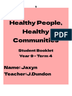Student Booklet - Healthy People, Healthy Communities 