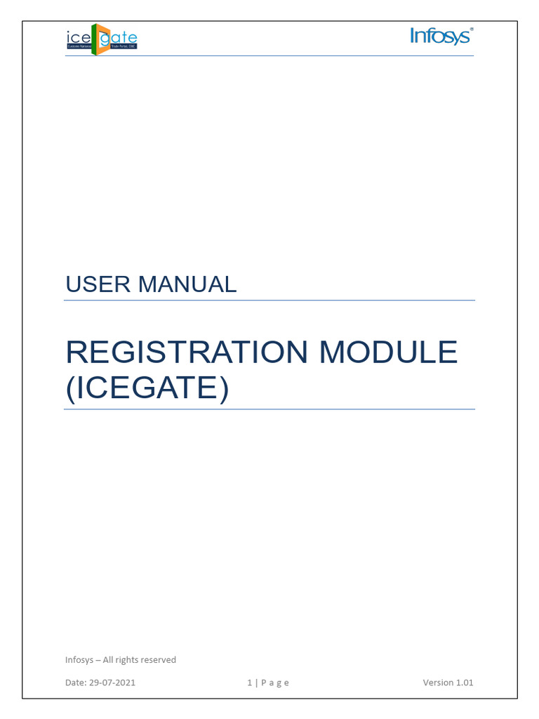 Revised User Manual-Registration - v1.01 - 0 | PDF | Copyright ...