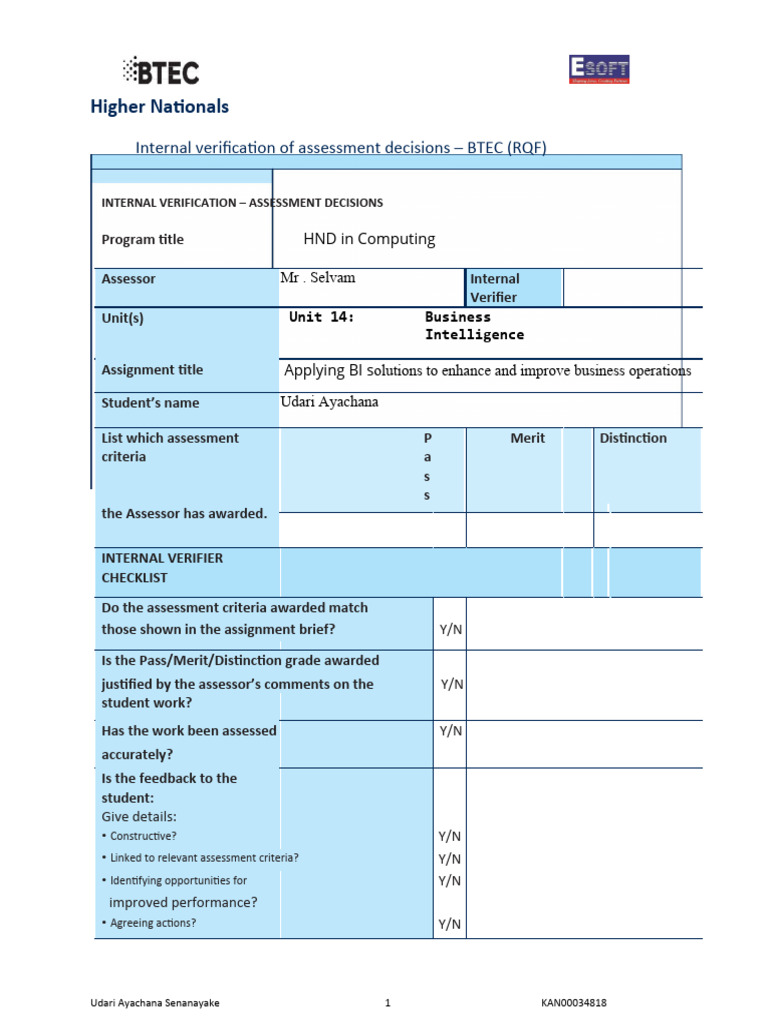 Business Intelligence Assignment Overview | PDF | Business Intelligence ...