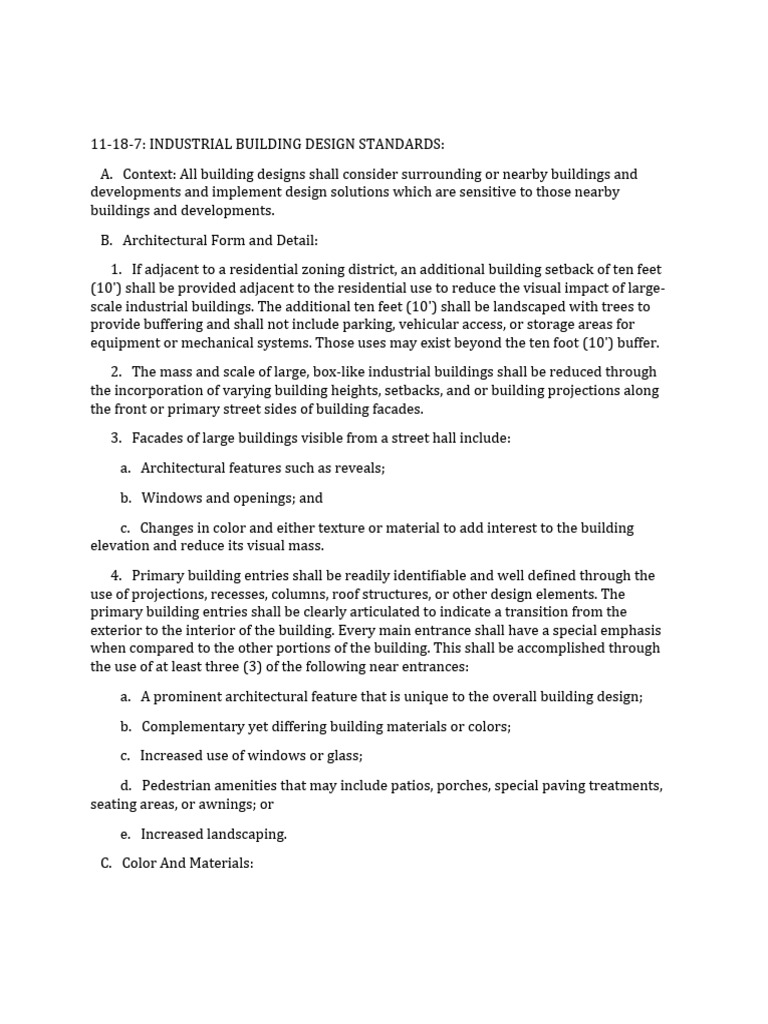 Industrial Building Design Standards | PDF | Building | Architectural ...