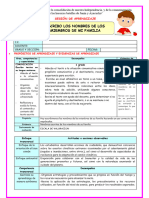 1º U3 S1 Sesion D1 Com Escribo Los Nombres de Los Miembros de Mi Familia