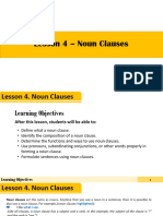 Lesson 4. Noun Clauses