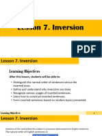 Lesson 7. Inversion