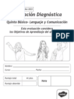 Evaluación Diagnóstica 5° Básico - Lenguaje y Comunicación