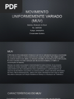 APS Movimento Uniformemente Variado (MUV)