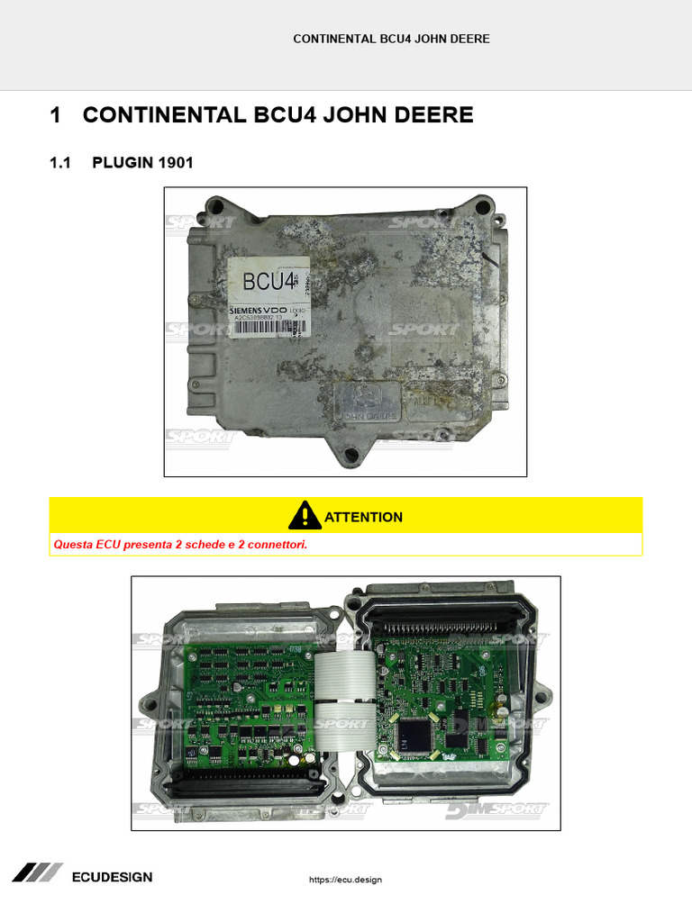 John Deere BCU4 Motor Connections Guide | PDF