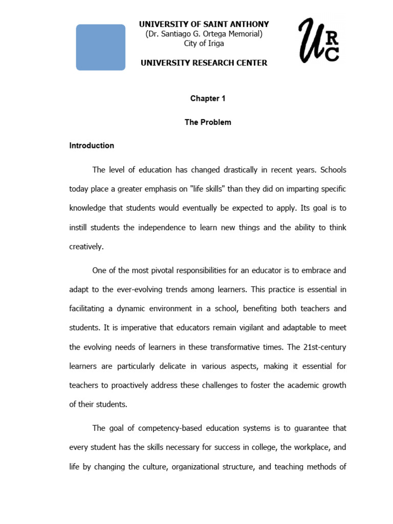 Skills and Competencies of The Teachers in Addressing The Needs of The ...