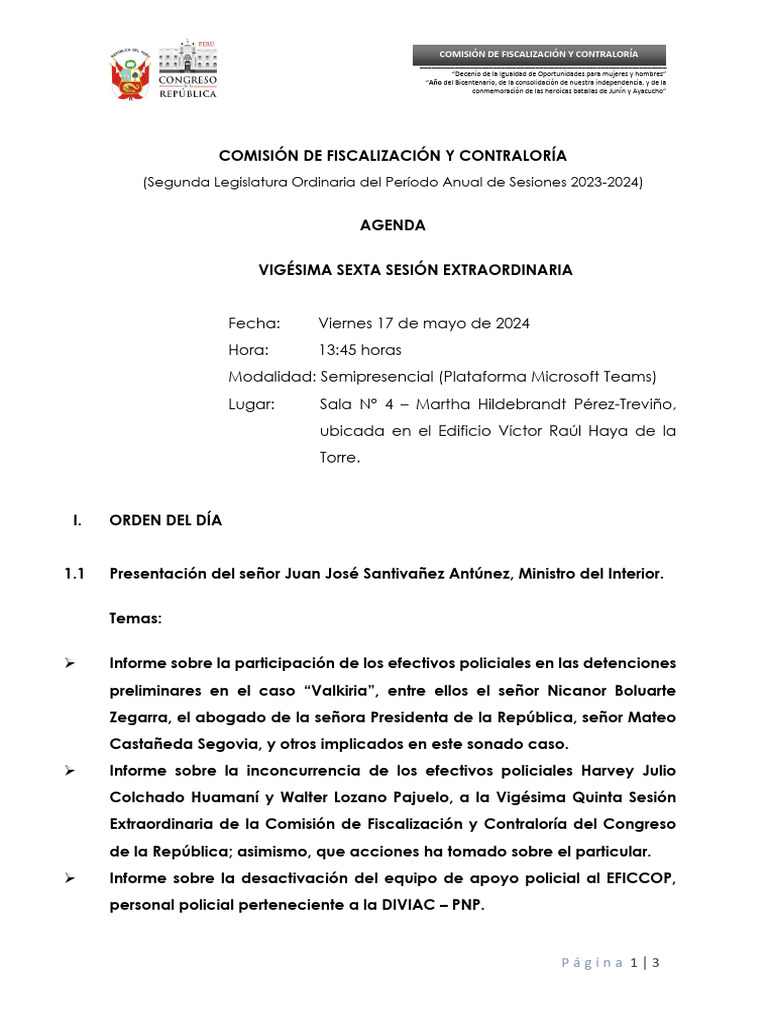 Informe de Fiscalización sobre Caso Boluarte | PDF | Gobierno | América ...