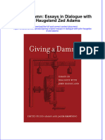 [Download pdf] Giving A Damn Essays In Dialogue With John Haugeland Zed Adams online ebook all chapter pdf 