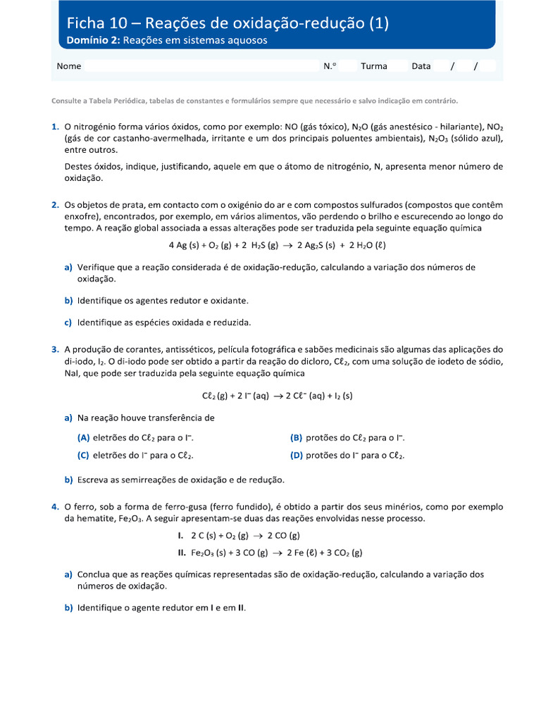 10 Ficha 11Q | PDF