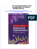 [Download pdf] Biomolecular Thermodynamics From Theory To Application 1St Edition Douglas Barrick online ebook all chapter pdf 