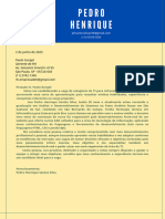 Carta de Apresentação de Nível Básico Estágio Limpo Linhas Branco e Verde