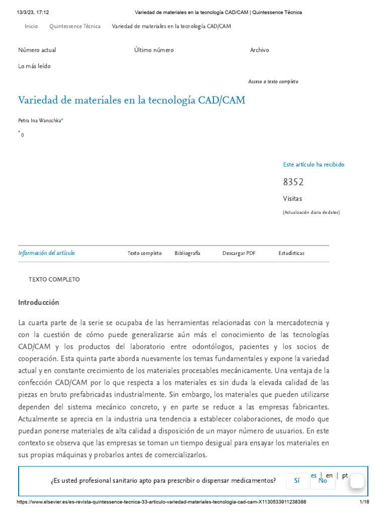Materiales en Tecnología CAD/CAM | PDF | Titanio | Innovación